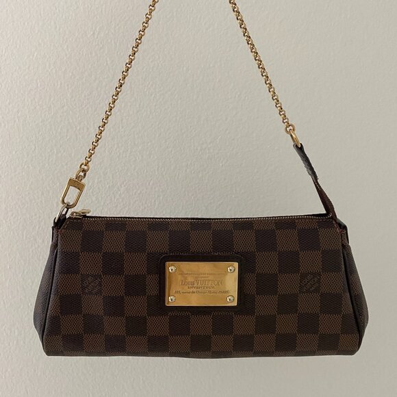 Louis Vuitton Damier Ebene Eva Clutch Crossbody - Picture 1 of 16